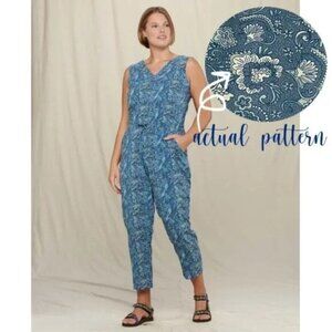 Toad&Co Blue Floral Jumpsuit